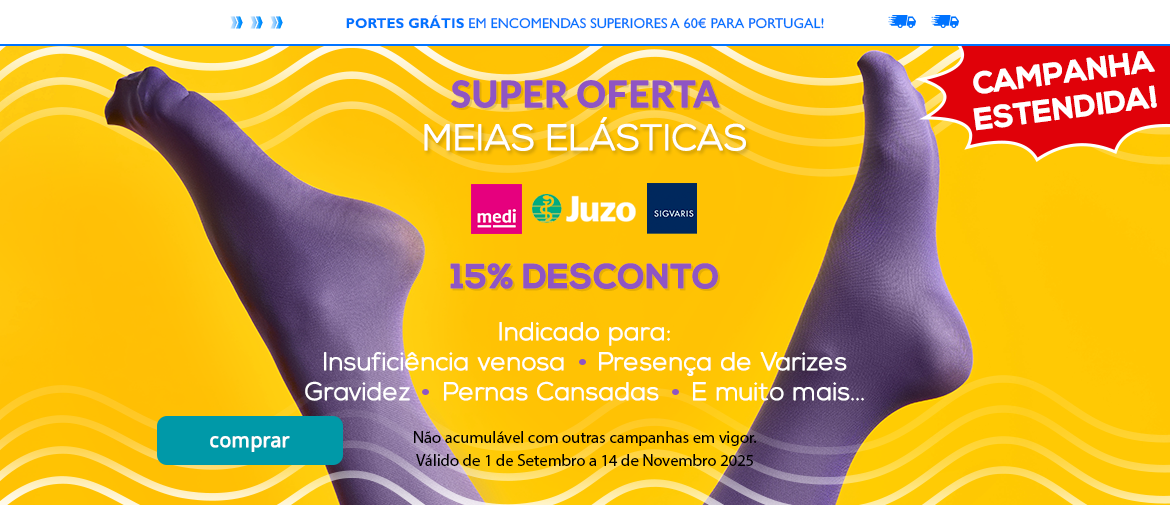 Meias Elásticas 15% Estendida