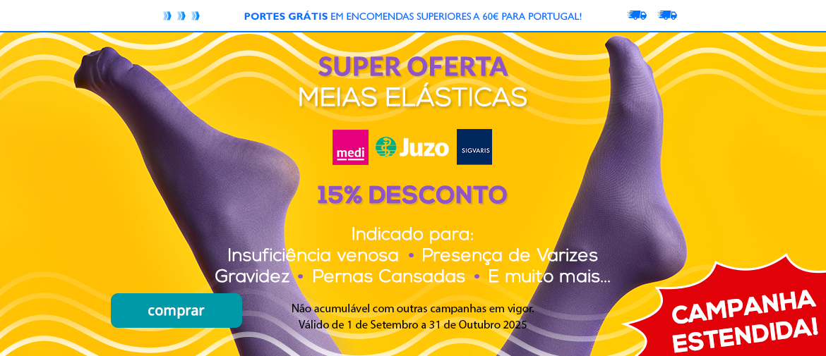Meias Elásticas 15% Estendida