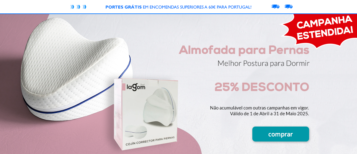 Almofada Pernas 25% - estendido