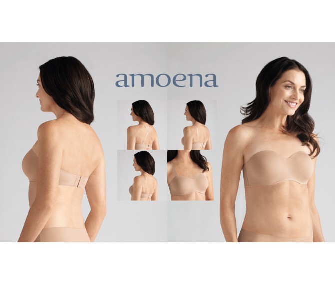 Amoena Barbara Strapless Underwire Mastectomy Bra - Nude 457