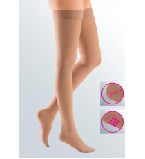 Elastic Plus Stockings Up to the Thigh (Dense mesh)