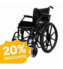 Cadeira de Rodas Manual em Aço PC-21 – Dobrável e Autopropulsada