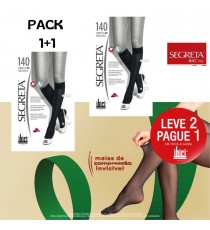 Pack 2 pares - Meia Ibici 140den Até Ao Joelho Pé Aberto (malha De Favo)