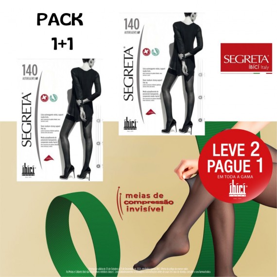 Pack 2 pares - Meia Ibici 140den Até à Coxa