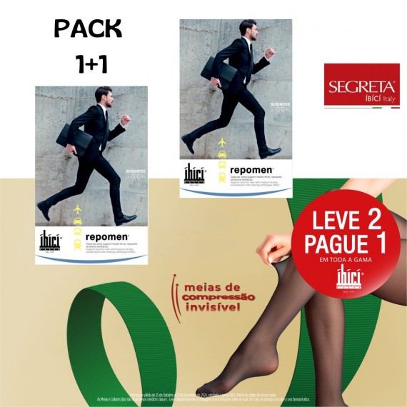 Pack 2 pares - Meias Repomen Homem 140den Até Ao Joelho - IBICI