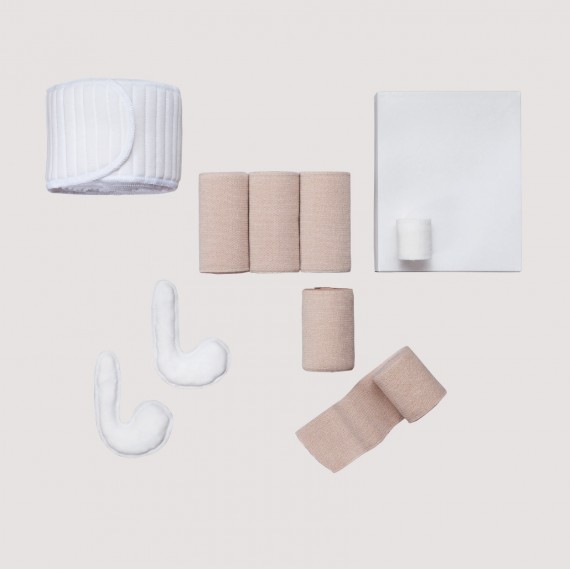 Kit Profissional Juzo SoftCompress BandageAid Perna - Pequeno