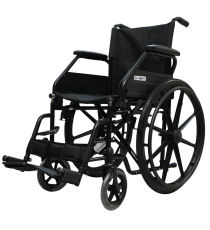 Cadeira de Rodas Manual em Aço PC-21 – Dobrável e Autopropulsada