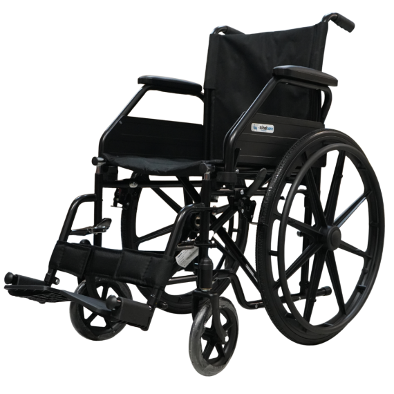 Cadeira de Rodas Manual em Aço PC-21 – Dobrável e Autopropulsada